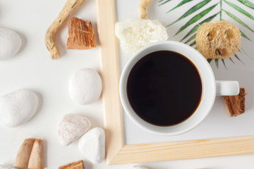 Coffee cup with neutral pattern