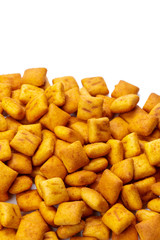 Cracker cookies isolated on white background