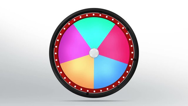 black fortune wheel of 5 area 4K