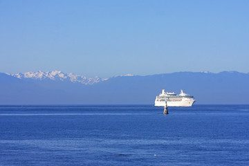 cruise liner in the Haro Strait