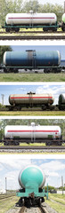 Fototapeta na wymiar railway tank wagon, set