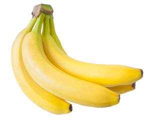Bunch of bananas on white background (isolate)