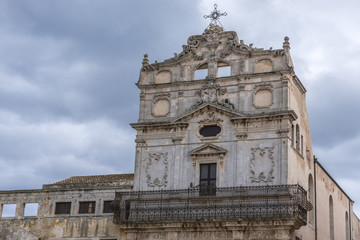 Fototapeta na wymiar Abbey Church of Saint Lucy on Ortygia isle, Syracuse city, Sicily Island in Italy