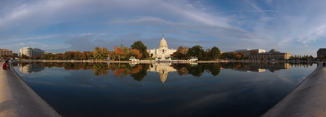 The Capitol and Reflection Pool, in panoramic view
