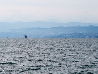 Obraz premium Zurich lake in mist