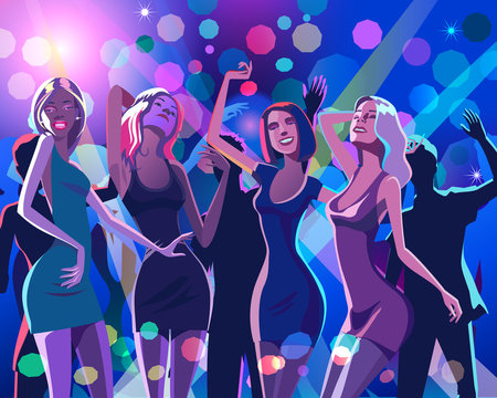People dancing in the nightclub