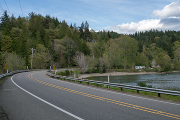 Naklejka premium Highway 101 At Hood Canal