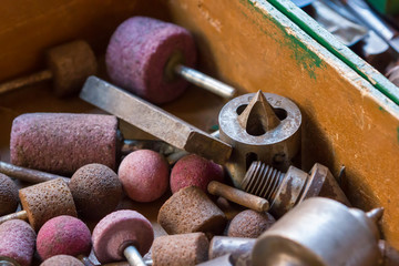 vintage hardware at a flea market