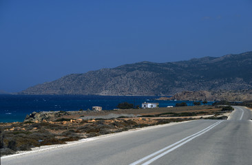 Fototapeta na wymiar landskap, hav, karpathos, grekland