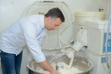 mixing in a large machine