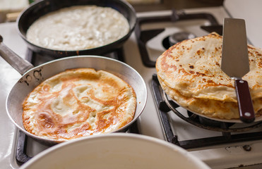 Making pancakes