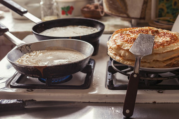 Making pancakes