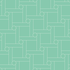 Seamless turquoise octagonal star tesselation Moroccan pattern vector