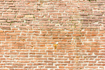 Red brick wall and cement