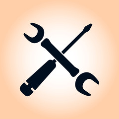 Repair Icon. Service  symbol. Tools singn. Flat design style.