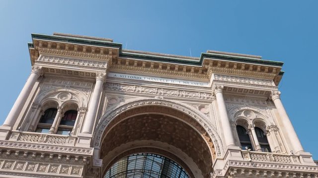 Milan Galleria Vittorio Emanuele arch, Hyperlapse
