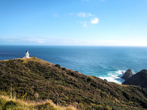 Cape Reinga, Lighthouse, New Zealand - Stock Image