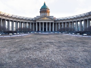 Obraz premium Kazan Cathedral is a cathedral on the Nevsky Prospekt in Saint Petersburg, Russia