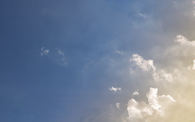 Sky with clouds shape
