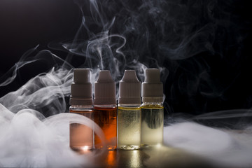 electronic cigarette, vaping device with e liquid background.