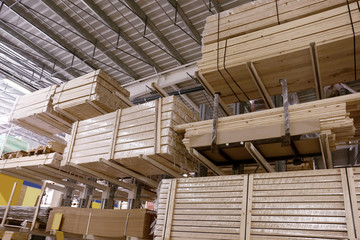 Building materials in wholesale warehouse