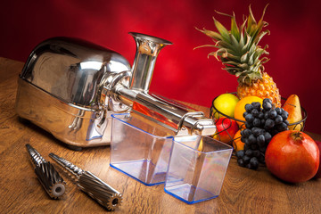 Food processor. Juicer. Fruit for juice.