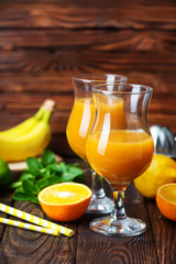 fruits and juice