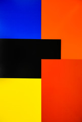coloured cardboard on white background