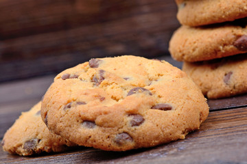 Cookies on wooden table