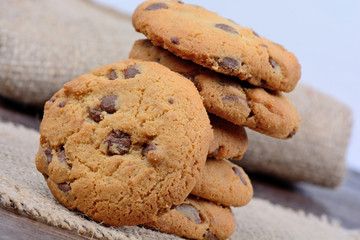 Many cookies on table