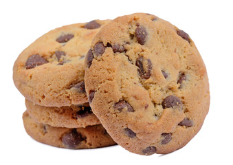 Cookies on white background