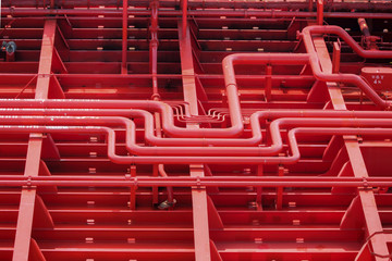 Red pipes for fuel or liquids