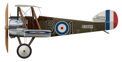 Sopwith Camel B3889 - Side-Profile-View