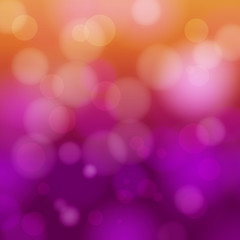 orange and purple bokeh abstract light background - Vector illustration
