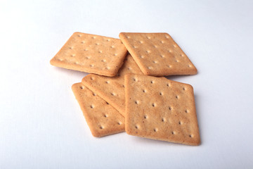 Rye crispbread isolated on a white background