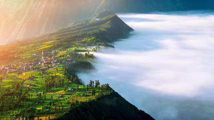 Cemoro lawang village at mount in Bromo tengger semeru national park, East Java, Indonesia © tawatchai1990