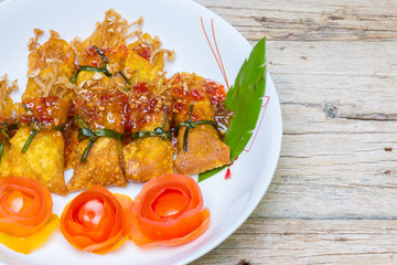 Dumplings fried dipping sauce