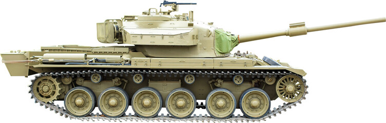 Centurion Tank from  Vietnam War, isolated on white