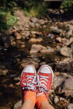 Red Sneakers Shoes