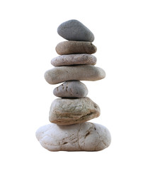 Fototapeta na wymiar Balance Stones stacked to pyramid.