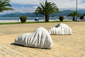 View of Batumi seaside boulevard. Georgia