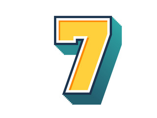 7th celebration event number for poster or invitation