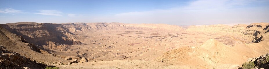 Fototapeta na wymiar Wide angle panorama of Desert landscape