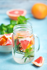 fresh drink with grapefruit