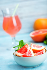grapefruit and juice