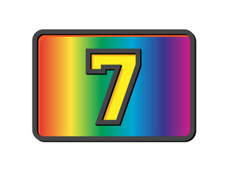 Fototapeta premium 7th celebration event number for poster or invitation