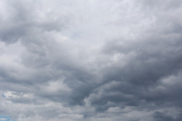 Overcast sky of rain clouds forming in the sky in concept of climate.