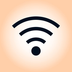Wifi Symbol. Vector wireless network icon. Flat design style.