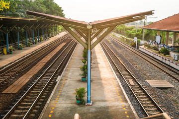 Naklejka premium Rail track way transport in thailand