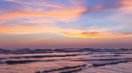 Fototapeta na wymiar Sunset on a beach